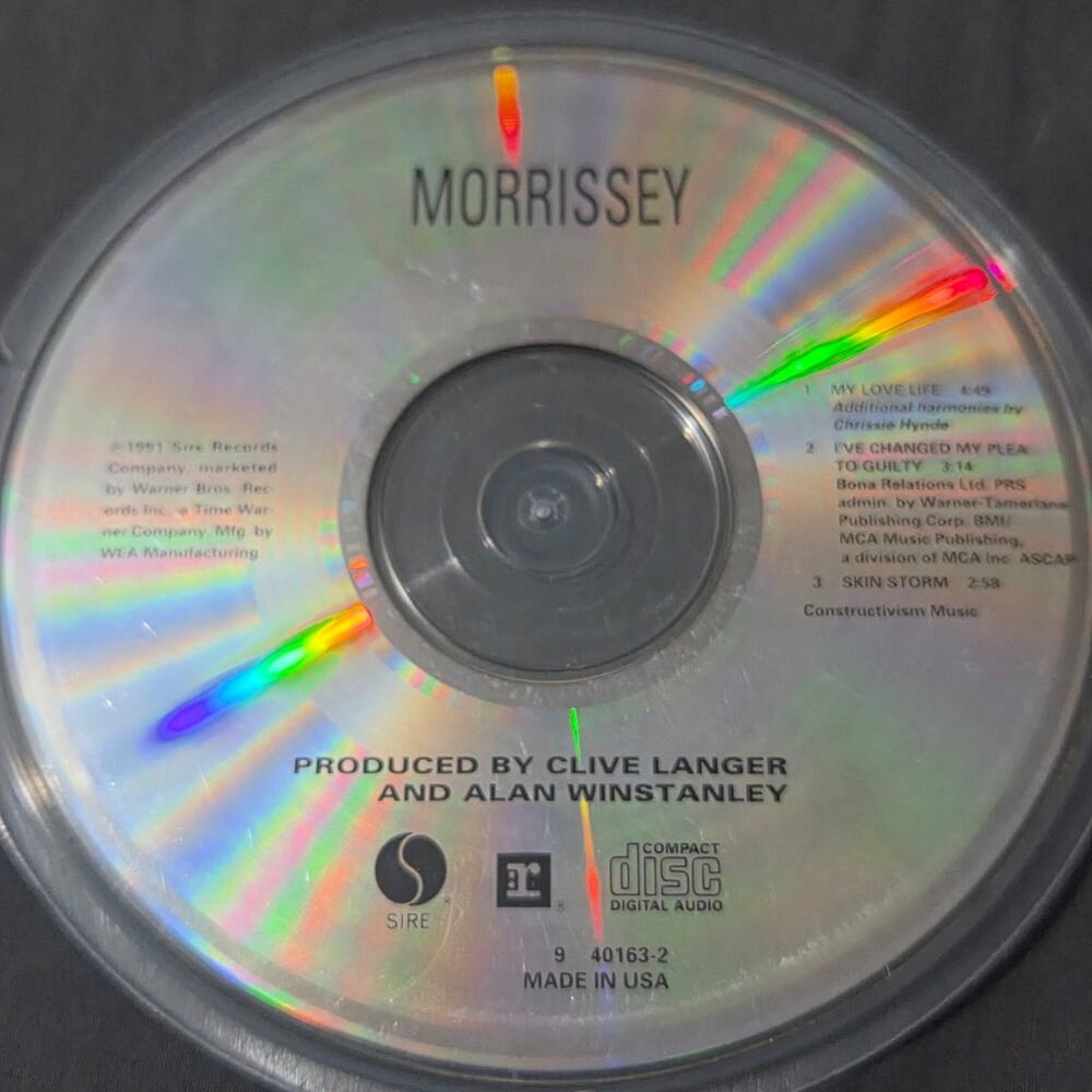 Vtg 1991 Morrissey MY LOVE LIFE Maxi Single CD